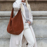 DEPECHE Suede shopper Shopper 014 Cognac