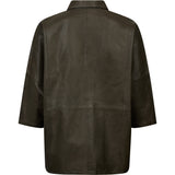 Depeche leather wear Tenna leather shirt Shirt 335 Dark Khaki