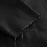 Depeche leather wear Tenna loose fitting leather shirt Shirts 099 Black (Nero)