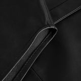Depeche leather wear Tenna loose fitting leather shirt Shirts 099 Black (Nero)