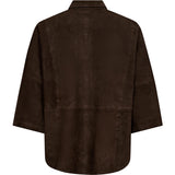 Depeche leather wear Tenna suede shirt Shirt 067 Dusty brown