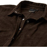 Depeche leather wear Tenna suede shirt Shirt 067 Dusty brown