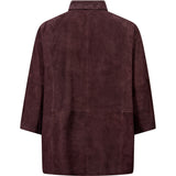 Depeche leather wear Tenna suede shirt Shirt 334 Deep Plum