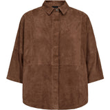 Depeche leather wear Tenna suede shirt Shirts 311 Wood