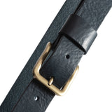 DEPECHE Timeless belt in leather quality Belts 101 Dark blue
