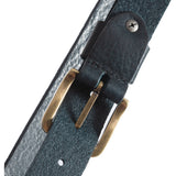 DEPECHE Timeless belt in leather quality Belts 101 Dark blue