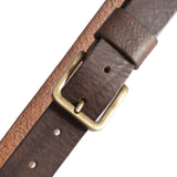 DEPECHE Timeless belt in leather quality Belts 179 Brown/Brass