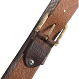 DEPECHE Timeless belt in leather quality Belts 179 Brown/Brass