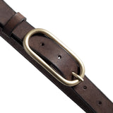DEPECHE Timeless narrow belt in delicious leather quality Belts 161 Dark brown