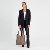 DEPECHE Timeless shopper Shopper 250 Dark Taupe