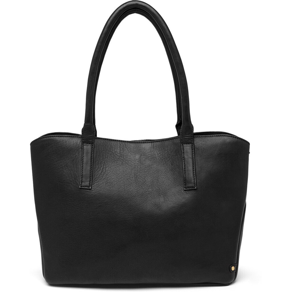 Timeless shopper bag in soft leather quality / 16012 - Black