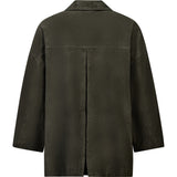 Depeche leather wear Tonja oversize suede shirt Shirt 335 Dark Khaki