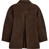 Depeche leather wear Tonja oversize suede shirt Shirts 067 Dusty brown