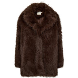 Depeche Clothing Vera faux fur jacket Jackets 015 Brown