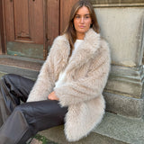 Depeche Clothing Vera faux fur jacket Jackets 177 Cream