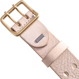 DEPECHE Waist narrow belt in soft leather quality Belts 011 Sand