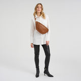 DEPECHE Warsaw handwoven leather bumbag Bumbag 005 Vintage cognac