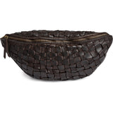 DEPECHE Warsaw handwoven leather bumbag Bumbag 161 Dark brown