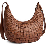 DEPECHE Warsaw handwoven leather shoulder bag Shoulderbag / Handbag 005 Vintage cognac