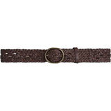 DEPECHE Weave Belt Belt 258 Winter Brown / Brass