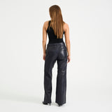 Depeche leather wear Zeli bootcut leather pants Pants 031 Ocean