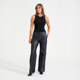 Depeche leather wear Zeli bootcut leather pants Pants 031 Ocean