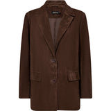 Depeche leather wear Zenia suede blazer Blazer 067 Dusty brown
