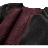 Depeche leather wear Zita Short 2in1 Jacket Jacket 339 Deep Plum / Black kombi