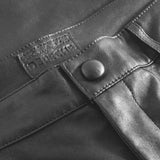 Depeche leather wear Amelia RW stretch chino leather pant 7/8 length Pants 129 Dark grey