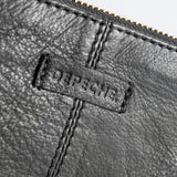 DEPECHE Beautiful leather clutch with golden zippers Small bag / Clutch 099 Black (Nero)