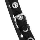 DEPECHE Cool jeans leather belt decorated with large eyelets Belts 098 Silver