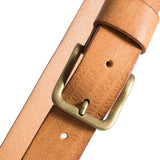 DEPECHE Timeless belt in leather quality Belts 153 Cognac/Brass