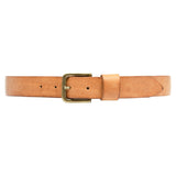 DEPECHE Timeless belt in leather quality Belts 153 Cognac/Brass