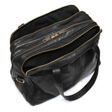 DEPECHE Large workbag in soft leather Shoulderbag / Handbag 099 Black (Nero)