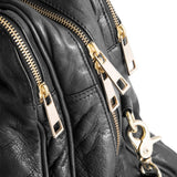 DEPECHE Large workbag in soft leather Shoulderbag / Handbag 099 Black