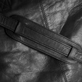 DEPECHE Large workbag in soft leather Shoulderbag / Handbag 099 Black