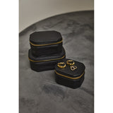DEPECHE Medium jewellery box in leather Accessories 099 Black (Nero)