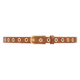 DEPECHE Cool narrow belt with details Belts 015 Brown