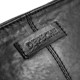 DEPECHE Raw and nice crossbody bag in soft leather Cross over 099 Black (Nero)