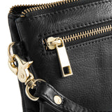 DEPECHE Small leatherbag with golden details Small bag / Clutch 099 Black (Nero)