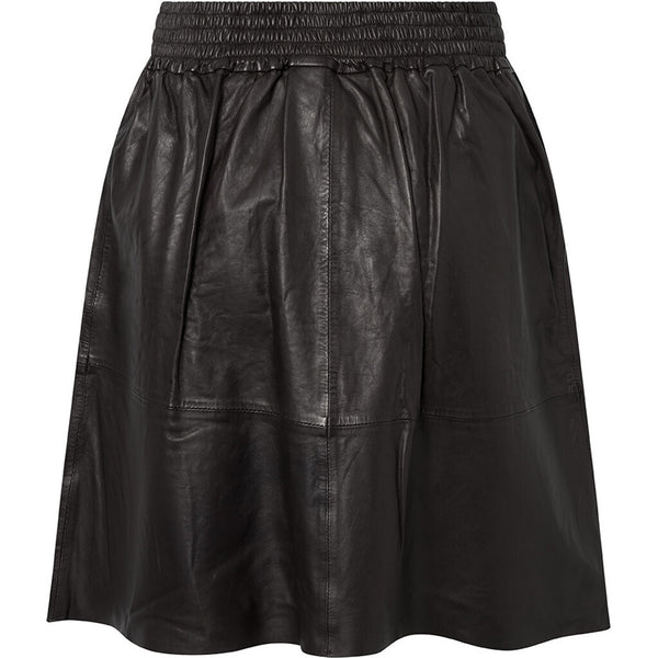 Depeche leather wear A-shape Doria skirt in soft leather quality Skirts 008 Chocolate