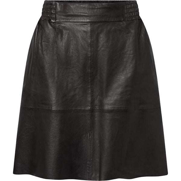 Depeche leather wear A-shape Doria skirt in soft leather quality Skirts 008 Chocolate