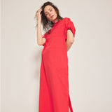 Depeche Clothing Abi dress with cool details Dresses 043 Red