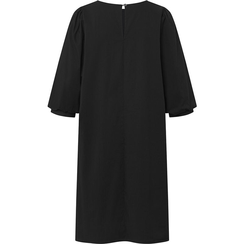 Depeche Clothing Abi dress with ¾ puff at shoulder Dresses 099 Black (Nero)