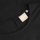Depeche Clothing Abi dress with ¾ puff at shoulder Dresses 099 Black (Nero)