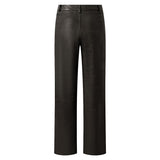 Depeche leather wear Adele RW leather pants with wide legs Pants 214 Dark Chocolate