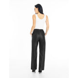 Depeche leather wear Alicia RW straight leg leather pants Pants 099 Black