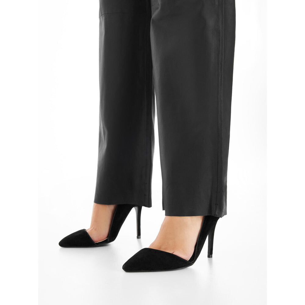 Alicia straight leg pants in leather / 50268 - Black – DEPECHE