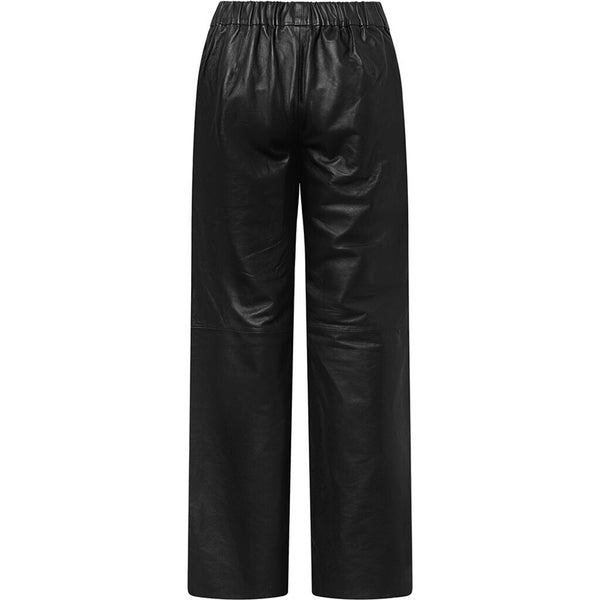 Depeche leather wear Alma straight fit leather trousers Pants 099 Black (Nero)
