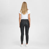 Depeche leather wear Amelia RW stretch chino leather pant 7/8 length Pants 099 Black (Nero)